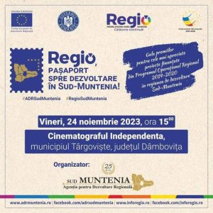 Read more about the article Mâine, la Cinematograful Independența, va avea loc Gala de premiere a concursului „Regio, pașaport spre dezvoltare în Sud-Muntenia”