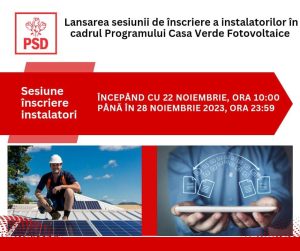Read more about the article Astăzi s-a deschis o nouă sesiune de înscriere pentru instalatorii care doresc să participe la Programul Casa Verde
