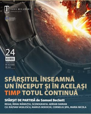 Read more about the article „Sfârșit de partidă”, astăzi, la Teatrul Tony Bulandra
