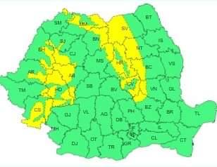 You are currently viewing Cod Galben de vânt puternic și ninsori viscolite la altitudini de peste 1700 metri până pe 5 ianuarie