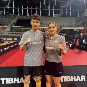 Read more about the article Darius Movileanu şi Elena Zaharia, argint la dublu mixt la Campionatul European U21 tenis de masă