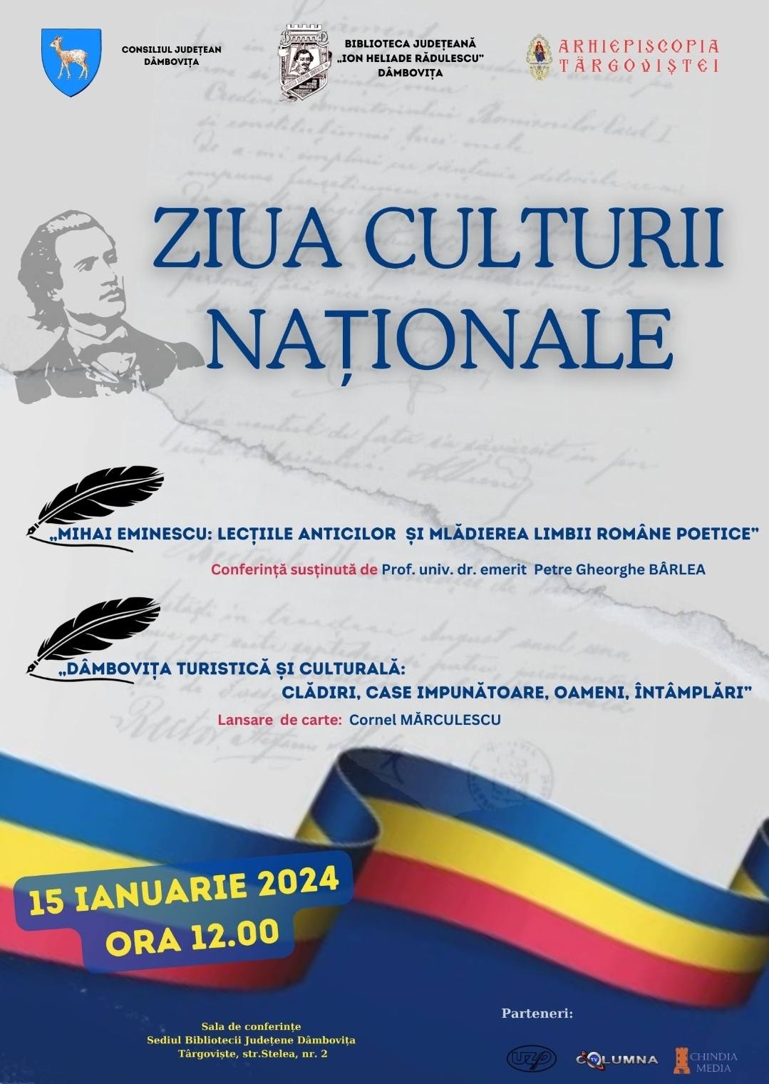 You are currently viewing Eveniment special dedicat Zilei Culturii Naţionale, la Biblioteca Judeţeană „I. H. Rădulescu” Dâmbovița