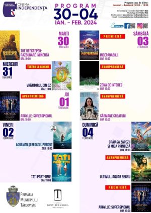 Read more about the article Program proiecțiilor de film la Cinema Independența
