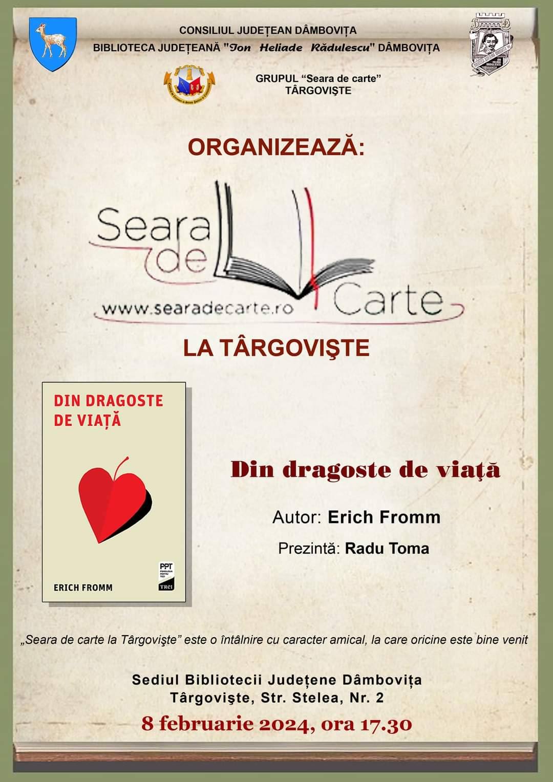 You are currently viewing A avut loc o nouă întâlnire din ciclul „Seara de carte la Târgovişte”