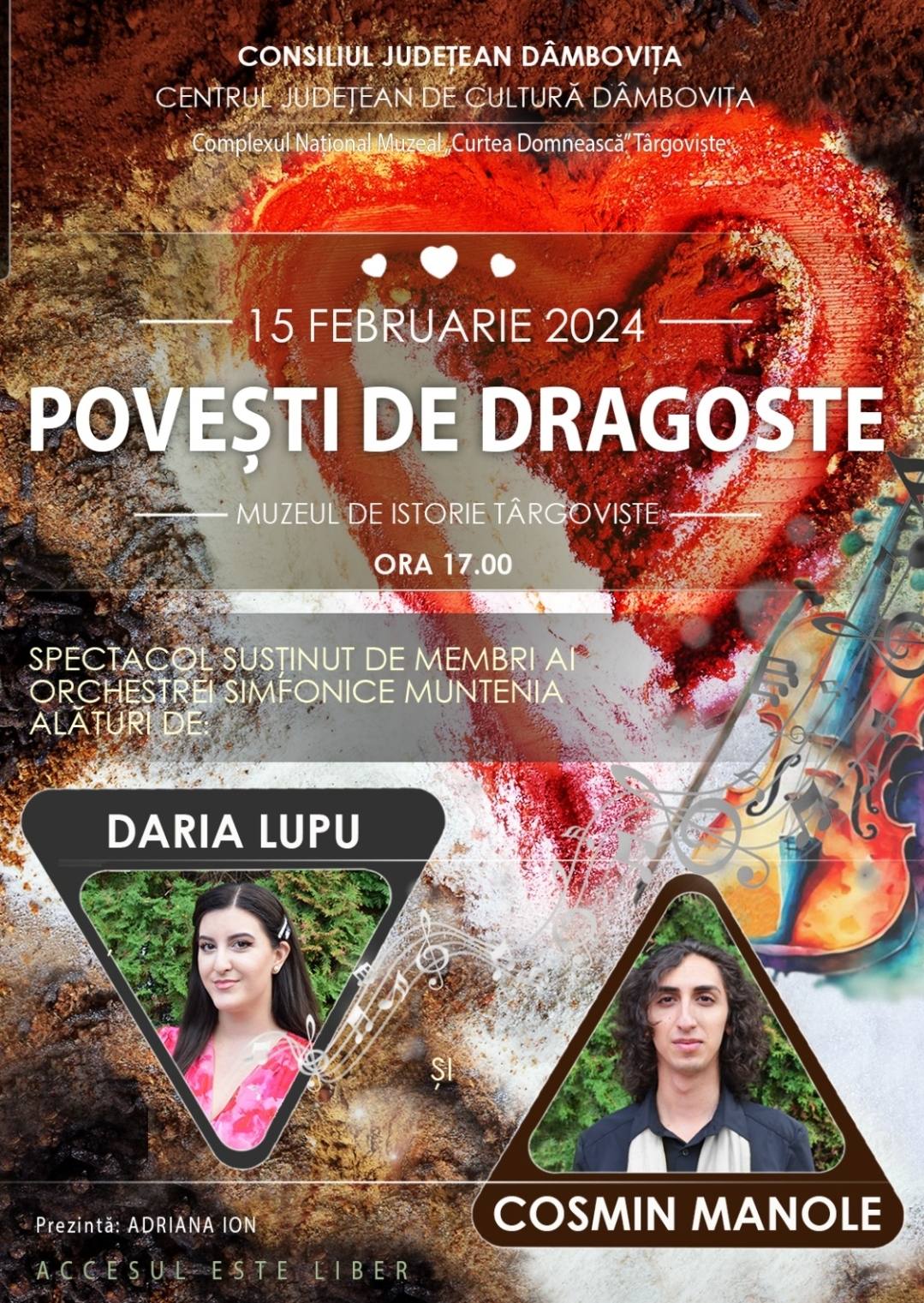 You are currently viewing Concert „Povești de dragoste”, dedicat Zilei Îndrăgostiților. Vezi detalii!