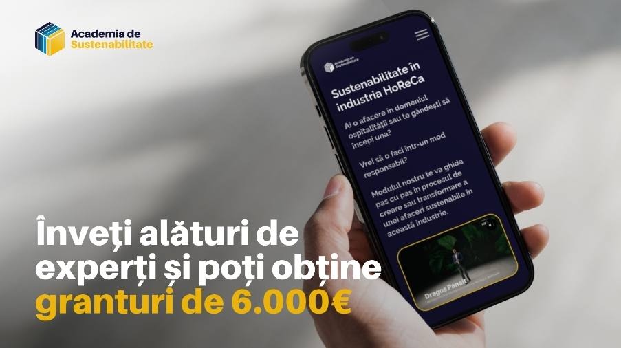 You are currently viewing Granturi și conținut educațional dedicat industriei HoReCa oferite de Academia de Sustenabilitate   