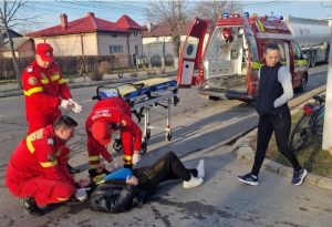 Read more about the article Accident rutier! Un biciclist a fost rănit de o șoferiță grăbită, la Găești!