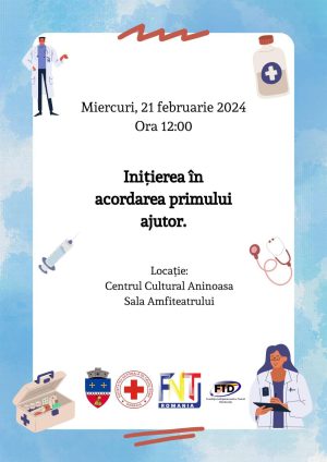 Read more about the article Curs de prim ajutor, organizat mâine de Primăria Aninoasa, Crucea Roșie Dâmbovița și Organizația Tinerilor din Aninoasa