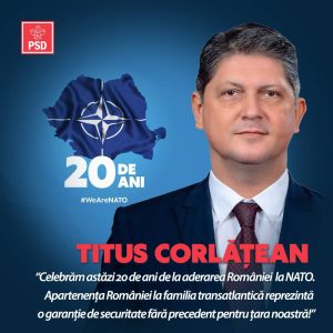 Read more about the article Titus Corlățean: Apartenența României la familia transatlantică reprezintă o garanție de securitate fără precedent pentru țara noastră