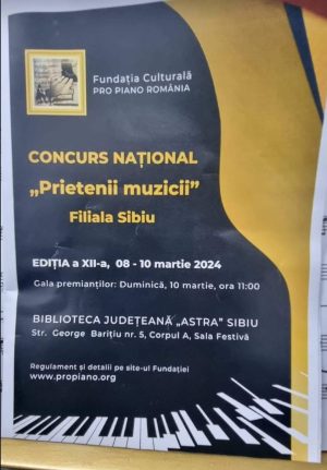 Read more about the article Premii importante pentru elevi ai Școlii de Arte din Târgoviște, la Concursul Național de pian Pro Piano „Prietenii Muzicii” – Sibiu