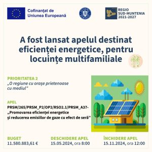 Read more about the article A fost lansat apelul de proiecte destinat eficientei energetice si reducerii emisiilor de gaze, la blocurile din regiunea Sud-Muntenia