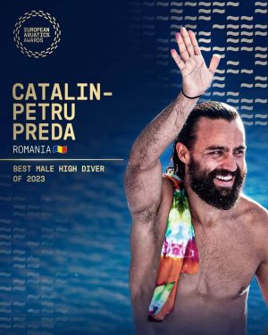 Read more about the article Românul Cătălin Preda, desemnat cel mai bun săritor în apă de la mare înălțime din Europa al anului 2023