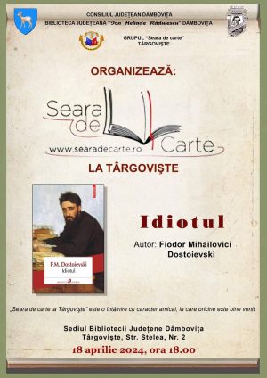 Read more about the article Va avea loc o nouă întâlnire din seria „Seara de carte la Târgovişte”