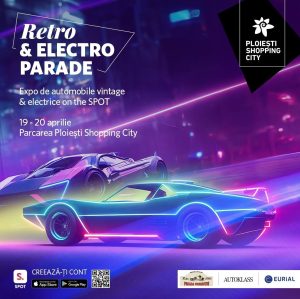 Read more about the article Pasiune și inovație: Retro & Electro Parade, expoziția unică a mașinilor vintage și electrice, revine pe 19 și 20 aprilie la Ploiești Shopping City