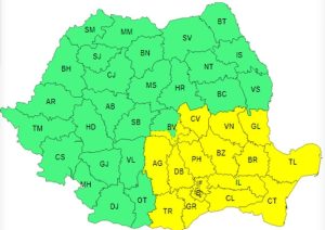 Read more about the article Alertă meteo de vijelii și averse torențiale