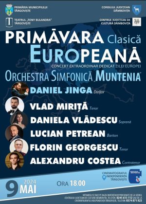 Read more about the article Cu ocazia Zilei Europei, la Târgoviște va avea loc concertul extraordinar „Primăvara Clasică Europeană”,