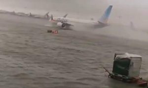 Read more about the article MAE a anunțat că sunt români blocați pe aeroportul din Dubai, din cauza condițiilor meteo