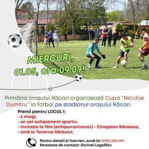 Read more about the article Mâine, la Răcari, are loc Cupa „Niculae Dumitru” la fotbal