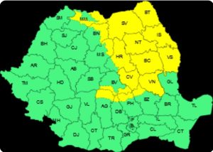 Read more about the article Cod galben de ploi în mai multe județe din țară