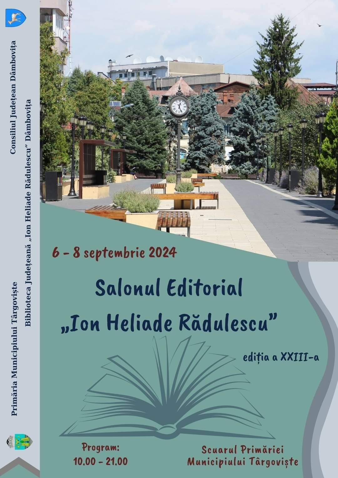You are currently viewing TÂRGOVIȘTE: Salonul Editorial „Ion Heliade Rădulescu” a ajuns la ediția a XXIII-a!