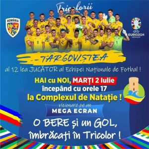 Read more about the article Microbiștii sunt așteptați, marti, la Complexul Turistic de Natație, la „o bere și un gol, îmbrăcați în tricolor”