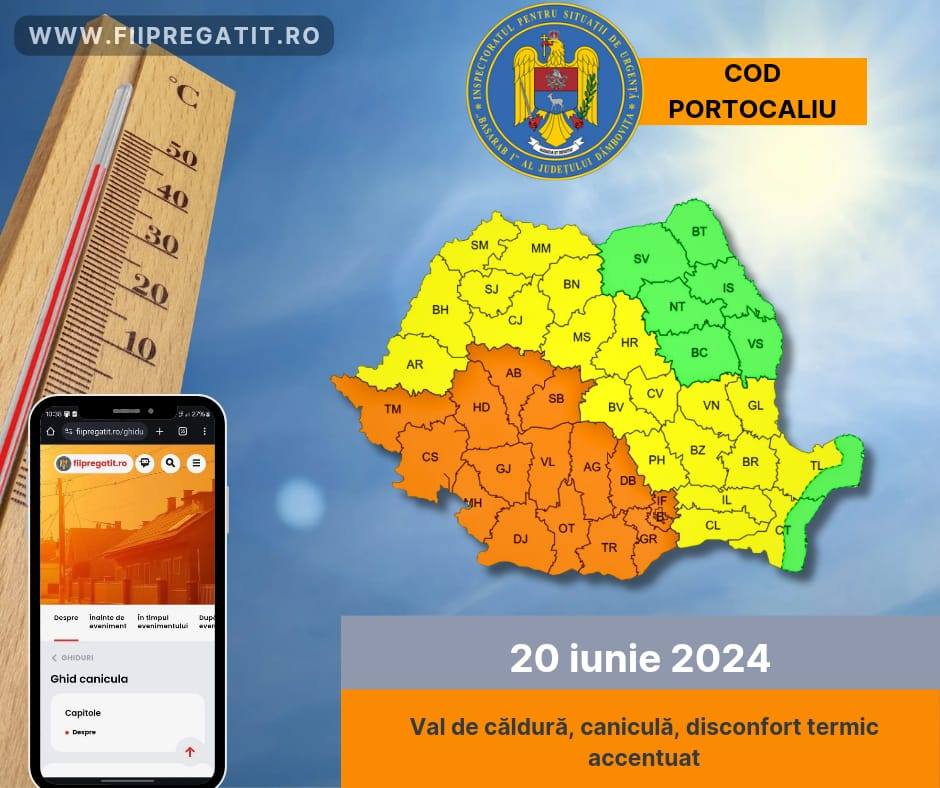You are currently viewing DÂMBOVIȚA: Canicula și disconfortul termic ridicat vor persista în tot județul! Vezi sfaturile specialiștilor!