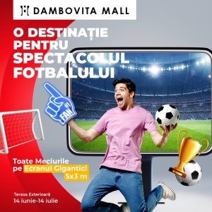 Read more about the article Dâmbovița Mall, din 14 iunie, o destinație pentru spectacolul fotbalului