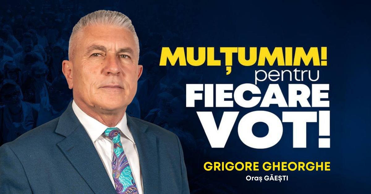 You are currently viewing Grigore Gheorghe, reales în funcția de primar al orașului Găești