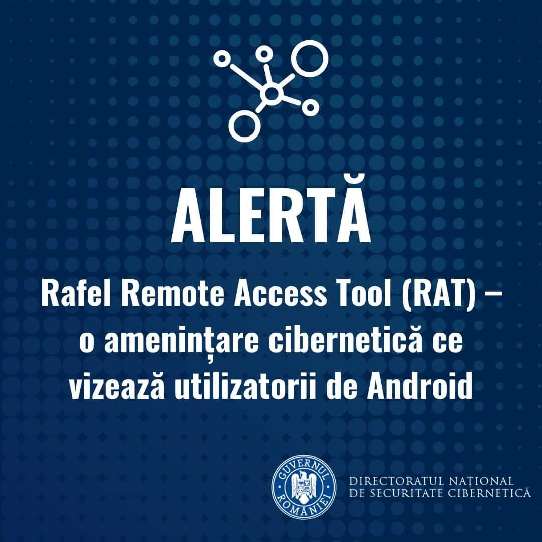 You are currently viewing Un nou tip de malware conceput pentru sistemele Android – Rafel Remote Access Tool (RAT)