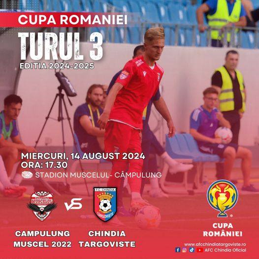 You are currently viewing Chindia Târgoviște vrea victoria cu Muscelul Câmpulung, în Turul 3 al Cupei României
