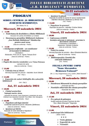 Read more about the article Evenimente cultural-artistice, cu prilejul Zilelor Bibliotecii Județene Dâmbovița!