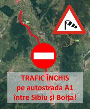 Read more about the article Atenție, șoferi! TRAFIC ÎNCHIS pe autostrada A1 între Sibiu și Boița