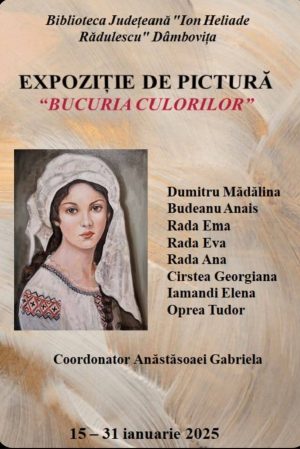 Read more about the article Vernisajul expoziției „Bucuria culorilor” la Biblioteca Județeană „Ion Heliade Rădulescu”