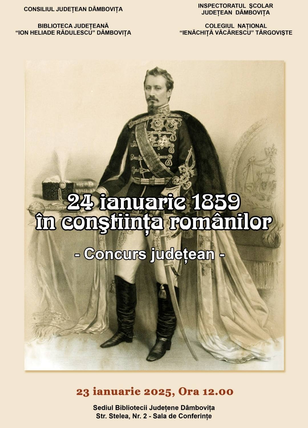 You are currently viewing „24 ianuarie 1859 în conştiinţa românilor” – Concurs școlar la Biblioteca Judeţeană Dâmbovița