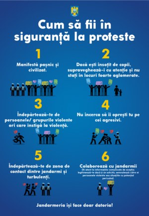 Read more about the article Sfaturile jandarmilor pentru desfășurarea protestelor în siguranță