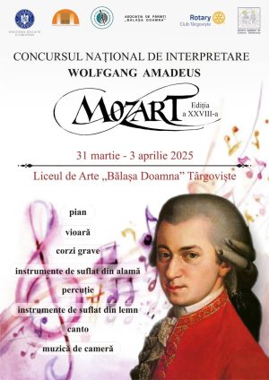 Read more about the article TÂRGOVIȘTE: Concursul Național de Interpretare „Wolfgang Amadeus Mozart” a ajuns la ediția a XXVIII-a!