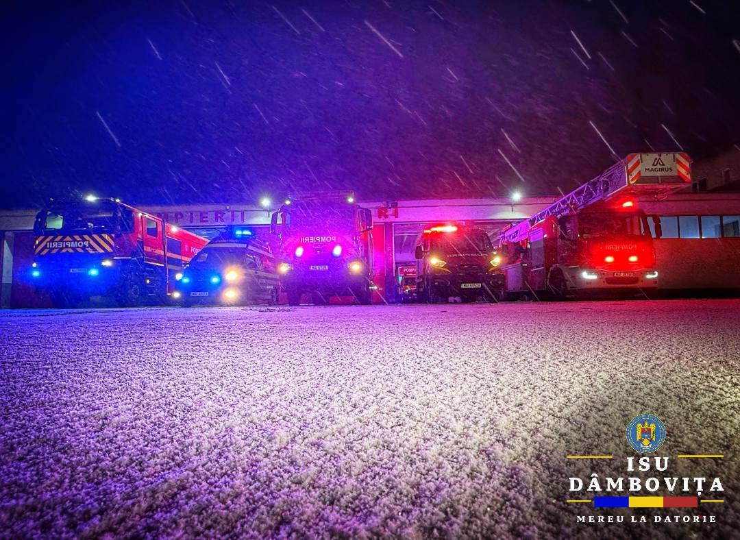 Echipajele ISU Dâmbovița intervin în diverse situații de urgență pe teren!