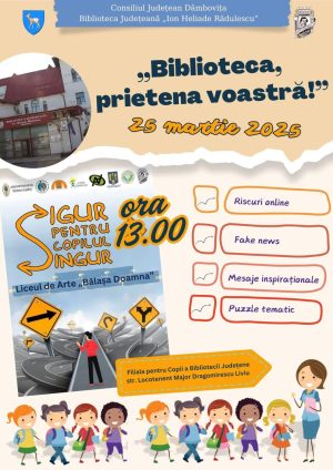Read more about the article „Biblioteca, prietena mea!” – Activitate educațională la Biblioteca Județeană ”I. H. Rădulescu” Dâmbovița