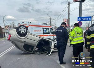 Read more about the article Accident rutier la ieșirea din Târgoviște! Un tânăr șofer a fost grav rănit!