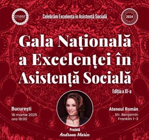 Read more about the article GALA NAȚIONALĂ A EXCELENȚEI ÎN ASISTENȚĂ SOCIALĂ, EDIȚIA A XI-A