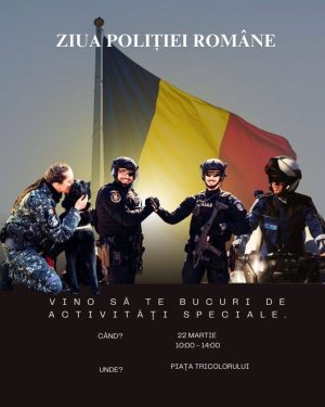 Read more about the article Program special, pe 22 martie, în Piața Tricolorului, pentru a marca Ziua Poliției Române