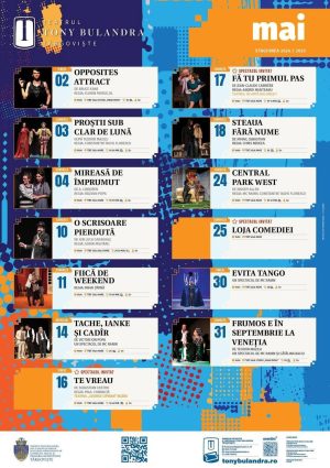 Read more about the article A fost publicat programul spectacolelor la Teatrul Tony Bulandra, pentru luna mai 2025!