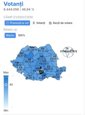 Read more about the article Prezență la vot de peste 40%, în județul Dâmbovița, la ora 16.00