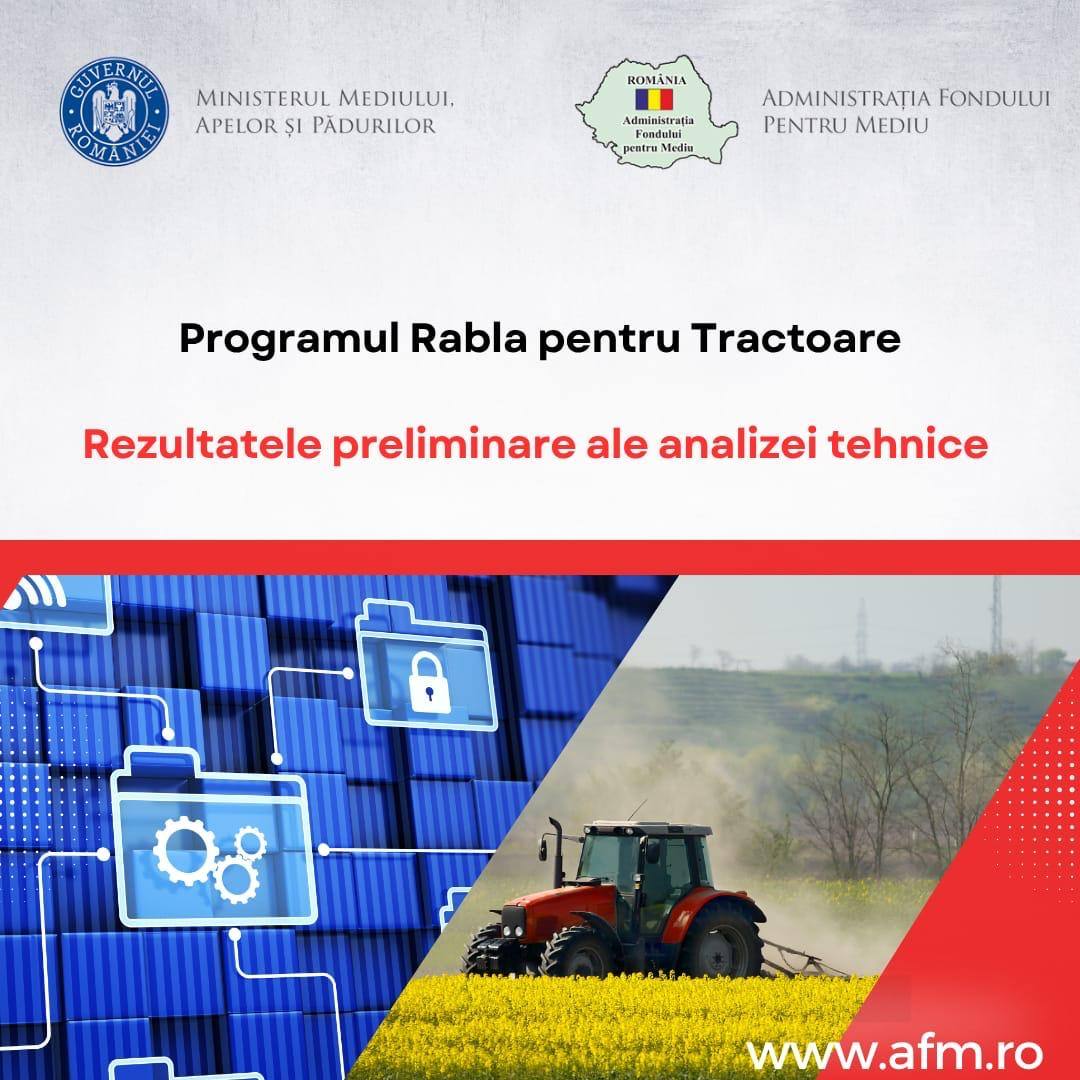 You are currently viewing AFM prezintă rezultatele preliminare ale analizei tehnice privind disfuncționalitățile aplicației informatice aferente Programului Rabla pentru Tractoare