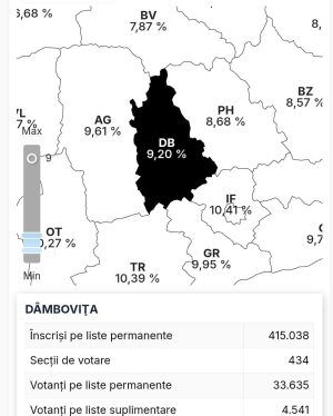 Read more about the article Peste 39 de mii de alegători au votat, până la ora 10.00, în județul Dâmbovița