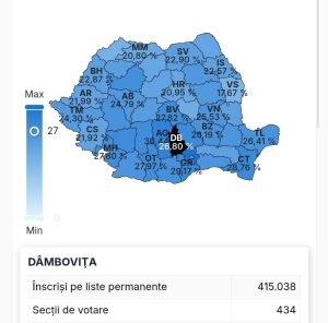 Read more about the article Peste 111 mii de cetățeni au votat, până la ora 14.00, în județul Dâmbovița