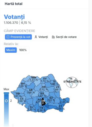 Read more about the article Dâmbovița votează, astăzi. Peste 2.3% dintre cetățenii cu drept de vot s-au prezentat la urne în prima oră, la secțiile din județ