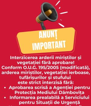 Read more about the article Anunț important al primăriei Raciu, în contextul temperaturilor caniculare: arderea miriștilor, a vegetației ierboase și tufărișurilor fără aprobare este strict interzisă