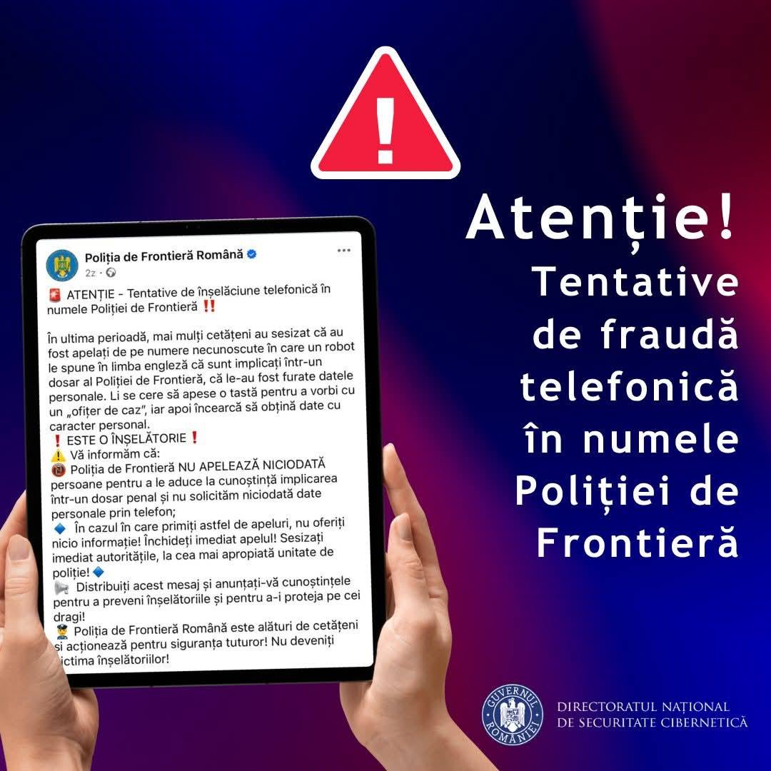 You are currently viewing ATENȚIE – Tentative de fraudă în numele Poliției de Frontieră