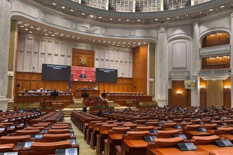 You are currently viewing Moțiunea de cenzură depusă de AUR, citită cu sala aproape goală